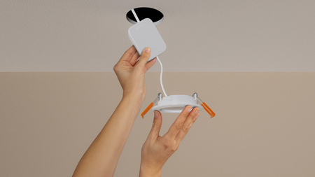 3x LED-Panel Einbau 8.3W 1000lm IP44 Weiß und Farbe Ambiance RGB + TW Weiß Smart SMART Zigbee Bluetooth Slim Downlights Philips HUE