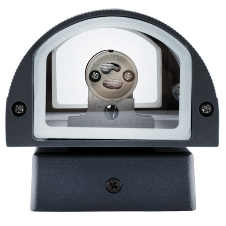 Fassaden-Wandleuchte doppelt HANA Round LED 2x GU10 Aluminium schwarz IP54