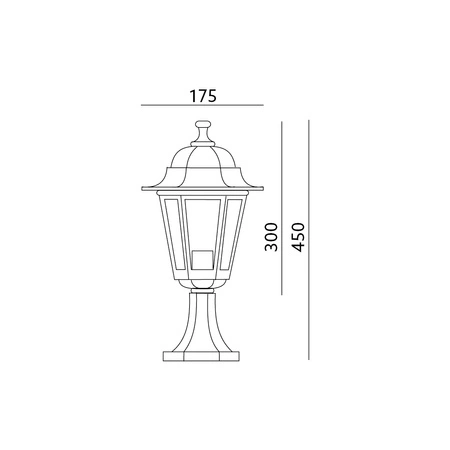 Außengartenlampe LATERNE E27 auf LED IP44 Gold LO4104 Kobi