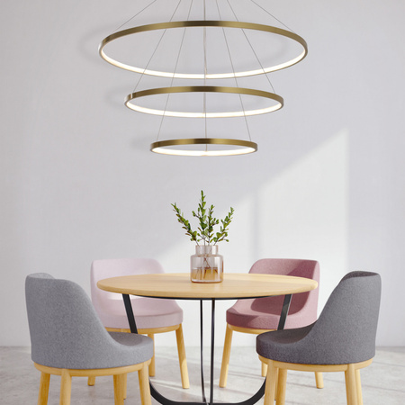 LED-Deckenpendelleuchte 60W 8000lm 4000K Neutral 120° Gold LEA Sanico Goldlux