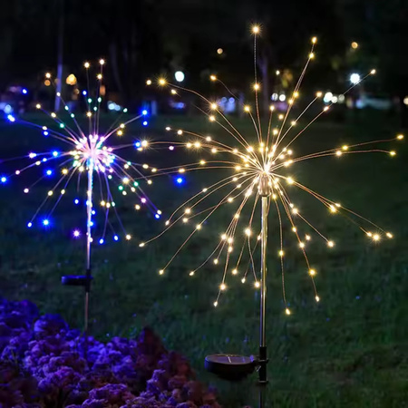 LOTUS LED Solar Garten Lampe Fahren Dekorative Gebläse Feuerwerk RGB LUMILED