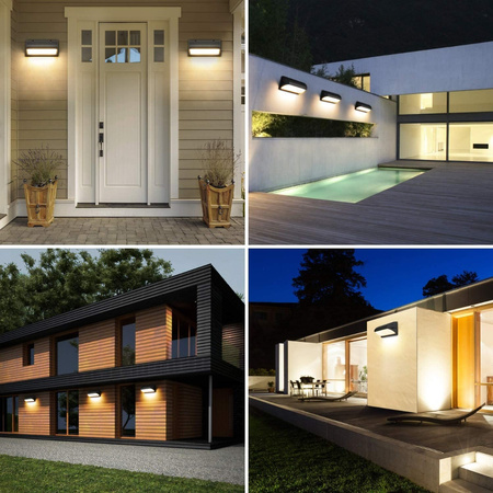 Gartenlampe Elevation Wandleuchte E27 DRACO Schwarz