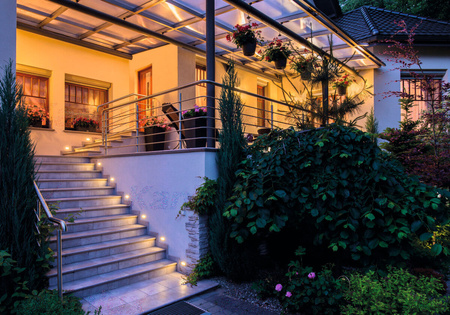 GLASI LED-Außenfassaden-Gartenlampe 3W 4000K IP44 Einbauleuchte Weiß Kanlux