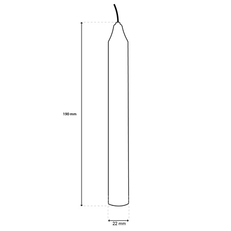 Tischkerze 6 Stück traditionelles Weiß ohne Duft