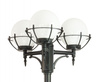 Outdoor-Gartenlampenmast LATERNE E27 Kugeln mit Korb 200 OGMWN 3 KPO 180-280cm schwarz Su-Ma
