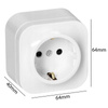 Aufputz-Einzelsteckdose Schuko 2P+Z Weiß TODO ORNO