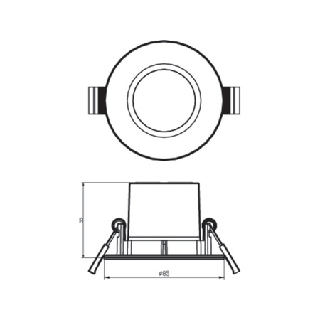 LED DIVE 5W 2700K 350lm IP65 Rund Satin Dimmbar Halogen Leuchte PHILIPS