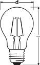 LED Leuchtmittel E27 A60 2,5W = 22W 220lm 2400K Warm 300° Filament OSRAM Vintage 1906