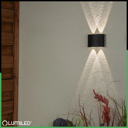 Wandleuchte Außen, Garten-Wandleuchte IP54 4W nach oben und unten UBERO LUMILED