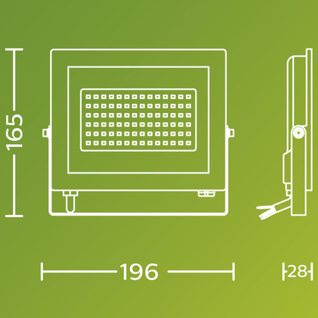 LED-Flutlicht Reflektor 50W 5400lm 3000K IP65 Schwarz Lois Philips
