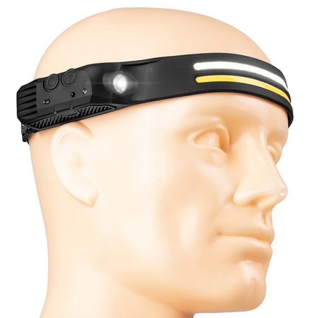 Wiederaufladbare Stirnlampe 2x COB + XPE VA0129 VAYOX