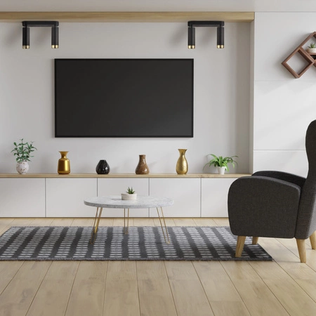 Wand- und Deckenstrahler Leuchte 2x GU10 Schwarz Gold FADO Sanico Goldlux