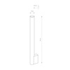 ICE TUBE LED MB 8122 Wandleuchte Nowodvorski Weiß 8W 4000K IP44 Wandleuchte Minimalistisch