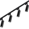 2m Stromschiene + 4x Schienenstrahler GU10 Schwarz RITI LUMILED