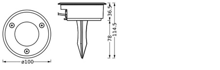 Gartenlampe LED solarbetriebener Strahler 1W 70lm 3000K IP44 Silber Endura Ledvance