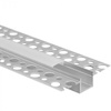 Aluminiumprofil Unterputz für LED Einbau für Gipskarton Platten 1m mit mattiertem Lampenschirm und Ecolight-Endkappen