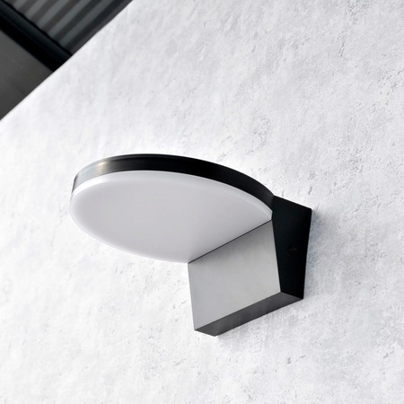 Außenwandleuchte LED-Fassadenleuchte IP54 4000K Rund Schwarz