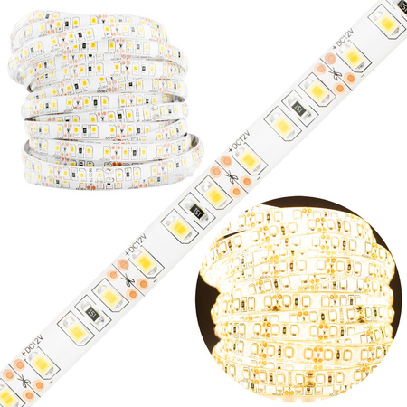 LED-Strip, LED-Streifen 12V 48W 600LED 2835 8mm 5m IP65 warm LUMILED