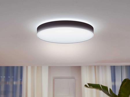 LED Plafond Deckenleuchte Enrave Schwarz 48W 55cm CCT PHILIPS HUE Bluetooth + Dimmschalter