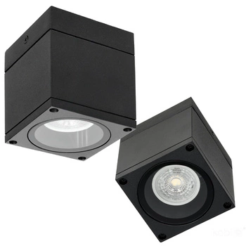 Außenstrahler GU10 Schwarz IP54 Querk Kobi