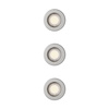 3x LED GU10 Unterputzmontage Aluminium Rund Nickel Peridot Philips