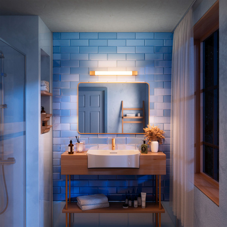 LED Spiegelbeleuchtung 10W 1500lm 2700K 62cm IP44 Kupfer Rover Philips