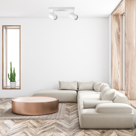 Wand- und Deckenstrahler 2x GU10 Weiß LYNX Sanico Goldlux