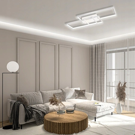 LED-Kronleuchter-Deckenleuchte 90W CCT GALAXIS VELA Weiß + Fernbedienung