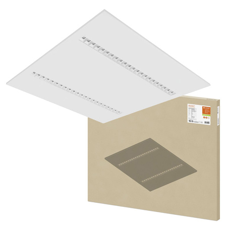 LED-Panel Büroleuchte Deckenleuchte 33W 4000lm 4000K Neutral bündig montiert Weiß 62x62cm UGR16 IndiviLED® Ledvance