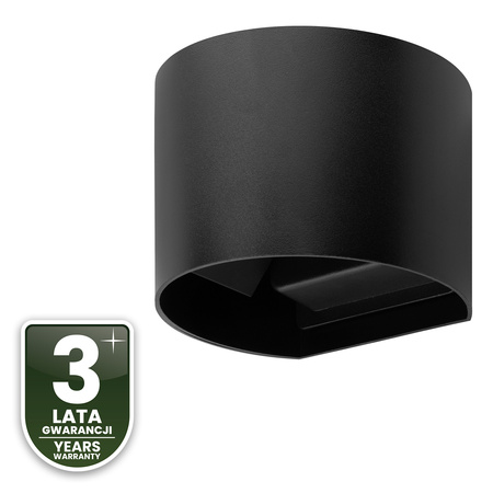 Garten Wandleuchte LED G9 Verstellbar Rund Oben Unten Schwarz PYXIS LUMILED