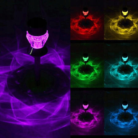LED-Solar-Gartenlampe eingebettetes CRYSTAL RGB