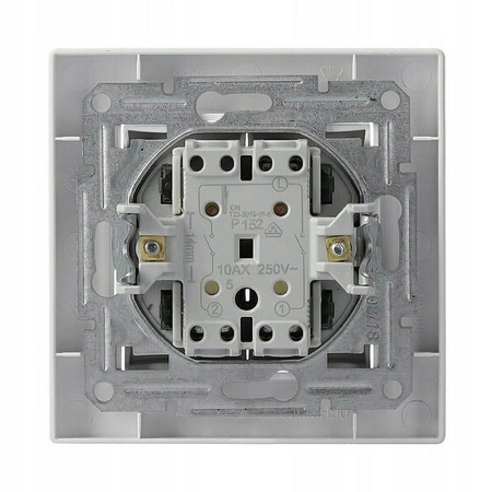 Zweipoliger Kerzenschalter mit Rahmen Asfora-Weiß Unterputzmontage