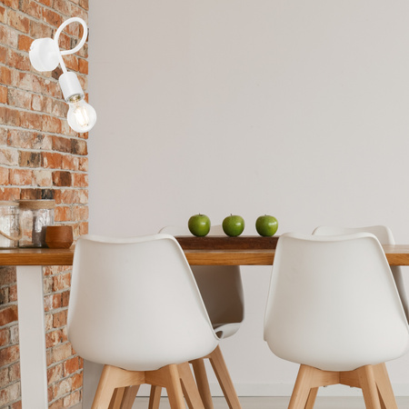 Wandleuchte CAMILLA E27 Weiß Loft Wandleuchte KM-1.79 Lamkur