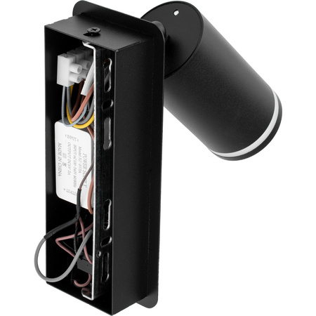 GU10 RING Wandleuchte mit USB und Schalter schwarz