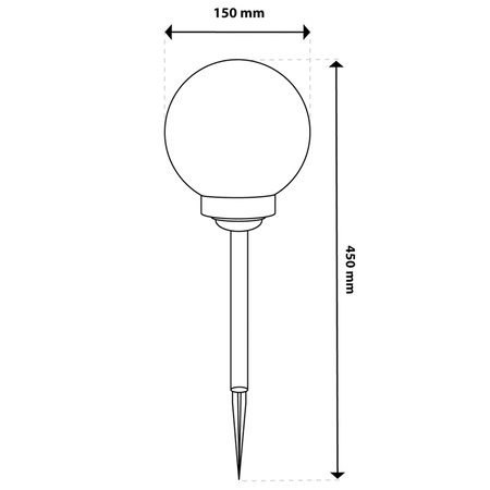 LED ATRIS Solar Gartenlampe angetrieben oberirdisch weiße Kugel 15cm RGB LUMILED
