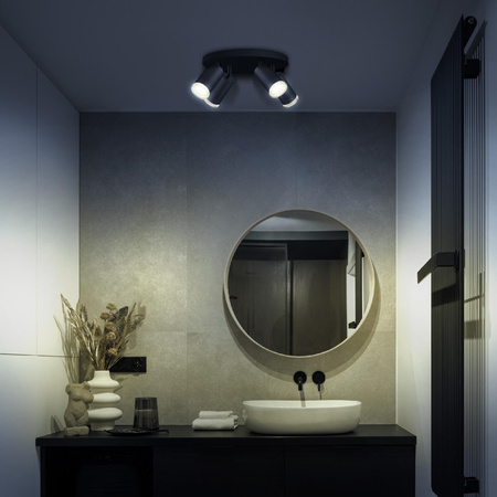 Spotlight Verstellbar 4x GU10 Schwarz IP44 TURYN Sanico Goldlux