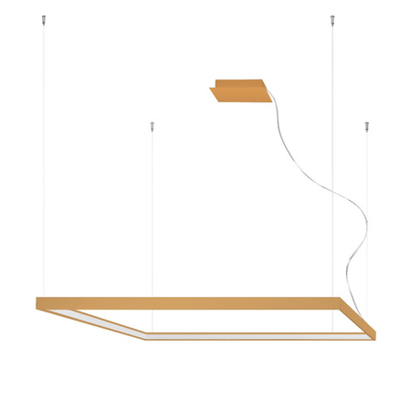 LED-Pendelleuchte NELYA L 70W 3000K Kronleuchter Quadratisch 110cm Gold SOLLUX