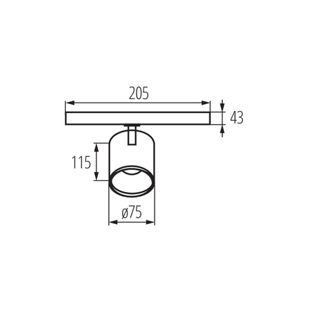Projektor auf LED BUS 18W 1700lm 3000K Warm CRI90 Schwarz ATL1 KANLUX