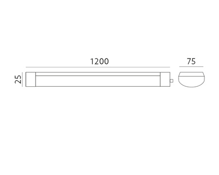 LED-Lampe Linearleuchte 36W IP20 4000K 120 cm DELGADO KOBI