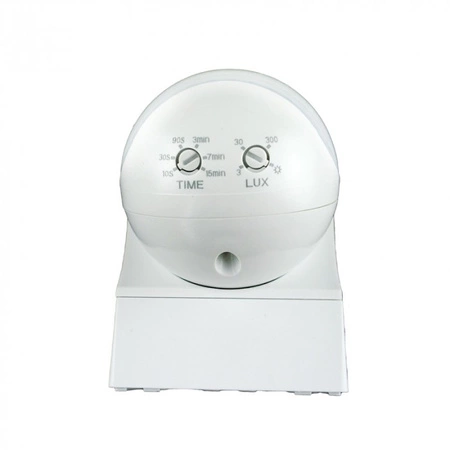 PIR Bewegungs- und Dämmerungssensor IP44 Aufputz Weiß 12m 180° CP Ecolight