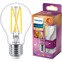 E27 A60 LED Lampen 5,9 W = 60 W, 806 lm, 2700 warmes Filament PHILIPS, dimmbar