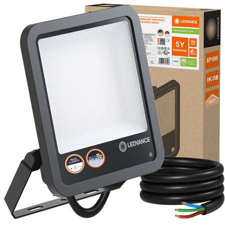 LED-Flutlicht 100W 15000lm 4000K IP66 Schwarz Mit Dämmerungssensor LEDVANCE Flutlicht