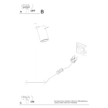 RING GU10 Movable Nachttischlampe Schwarz SOLLUX