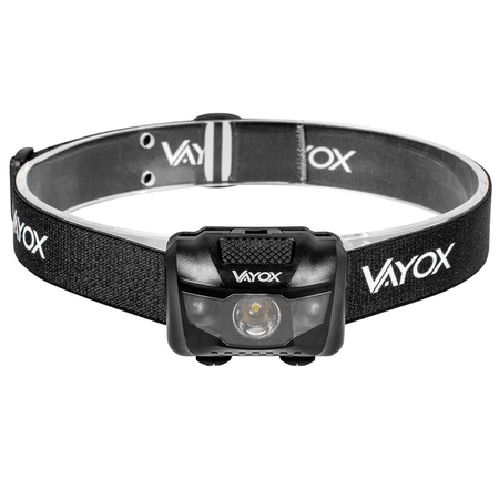 Wiederaufladbare Kopftaschenlampe 100lm LED + 2x LED VA0178 VAYOX