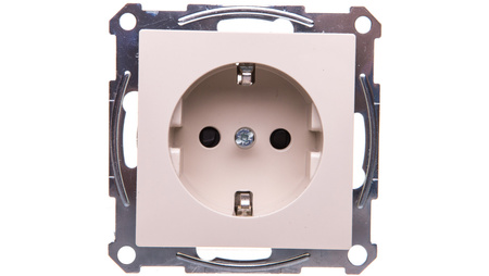 Merten Systemm Einzelsteckdose Schuko 16A IP20 mit Shutter Creme MTN2400-0344