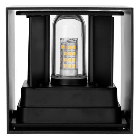 LED-Fassadenwandleuchte Außenleuchte Schwarz G9 Up/Down mit einstellbarem Beleuchtungswinkel KIOTO GOLDLUX (Polux)