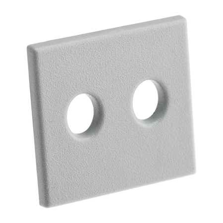 Endkappe für Möbelprofil KM48 mit Löchern Kunststoff, Grau LUMILED