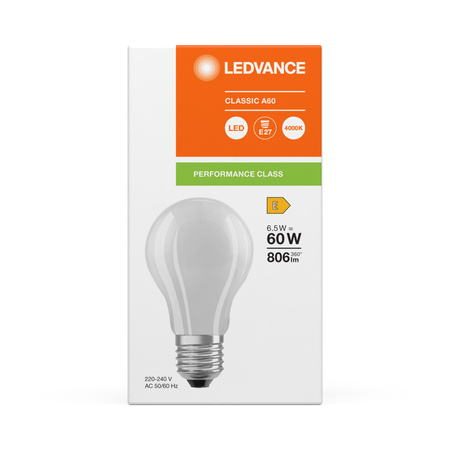 LED Lampen A60 E27 6.5W = 60W 806lm 4000K Neutralweiß FILAMENT LEDVANCE