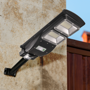 LED Fluter 168-650lm 6000K IP65 6W Solar Schwarz mit Bewegungs- und Dämmerungssensor + Fernbedienung STREET-6 GOLDLUX (Polux)