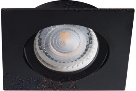 Quadratische Halogen-Deckeneinbauleuchte DALLA MR16 Gx5,3 schwarz Kanlux